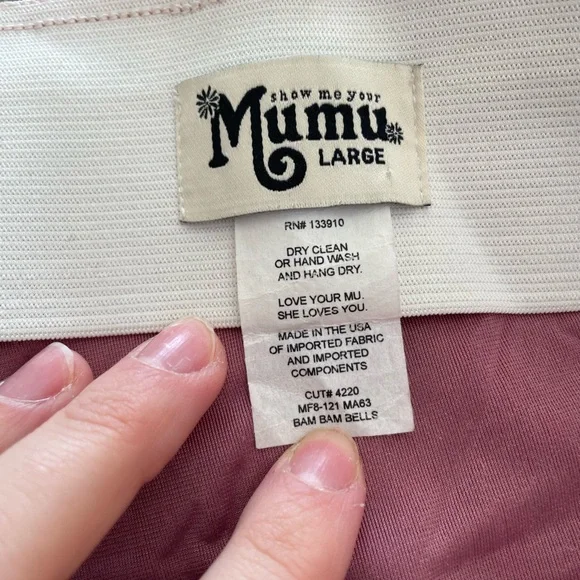 Show me Your Mumu crushed velvet bam bam flare pants size Large pink - Picture 3 of 6